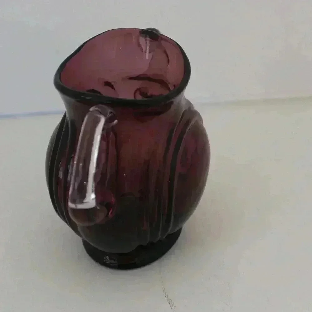 Vtg Antique 1930s Cambridge Amethyst In Nautilus Glass Small Sugar Bowl